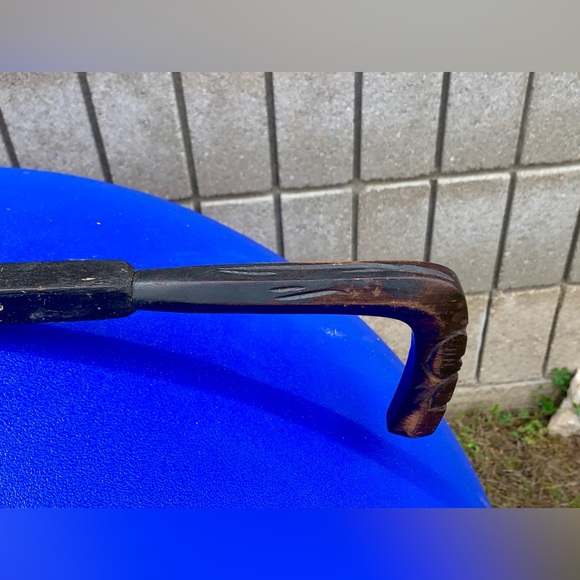 Early 20th Century Vtg Hand Crafted Carved Dual Hardwood Walking Stick Cane - Picture 9 of 16